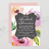 Brautparty mit Blumenmuster Einladung (Vorne/Hinten)
