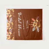 Brautparty mit Blumenrost willkommen Wandteppich (Vorderseite (Horizontal))