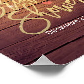 Brautparty mit Blumenzellenleuchten willkommen Poster (Ecke)