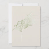 Brautparty mit Blütengrün und Blumen Einladung (Rückseite)