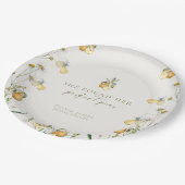 Brautparty mit Blütenpeeling Pappteller (Schrägansicht)