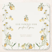 Brautparty mit Blütenpeeling Rechteckiger Pappuntersetzer (Vorderseite)