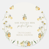 Brautparty mit Blütenpeeling Runder Aufkleber (Vorderseite)