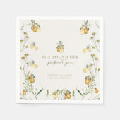 Brautparty mit Blütenpeeling Serviette (Vorderseite)