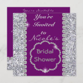 Brautparty mit CRYSTALS Einladung (Vorne/Hinten)