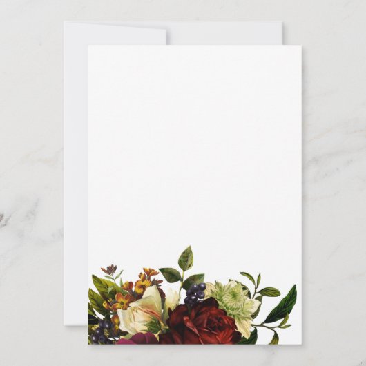 Brautparty mit elegantem Goldskript Einladung (Rückseite)