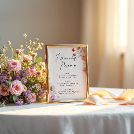 Brautparty mit farbenfrohen Blumengetränken Poster