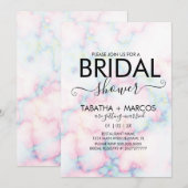Brautparty mit farbenfrohen Marble Pattern Einladung (Vorne/Hinten)