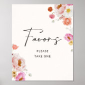 Brautparty mit farbigen Blumenfavoriten Poster (Vorne)