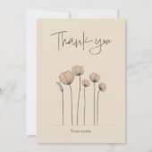 Brautparty mit Farbtönen Dankeskarte (Vorderseite)