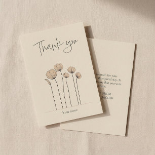 Brautparty mit Farbtönen Dankeskarte