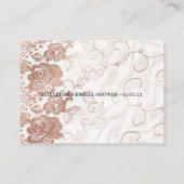 Brautparty mit Flor- und Spitzen-Raffel Begleitkarte (Rückseite)