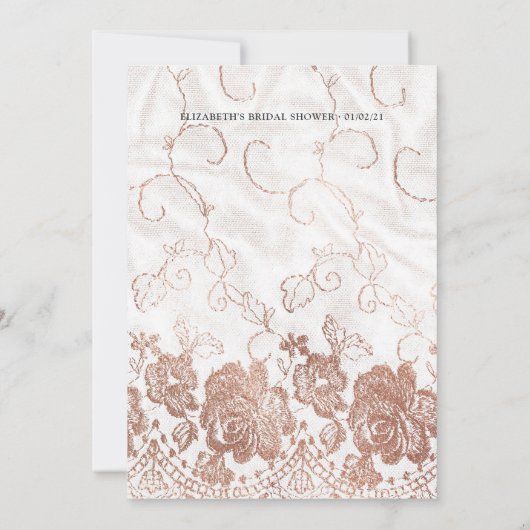 Brautparty mit Flora und Fauna Einladung (Rückseite)