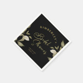 Brautparty mit goldfarbenem Schwarz Serviette (Ecke)