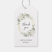 Brautparty mit goldfarbenem und geometrischem geom geschenkanhänger (Rückseite)