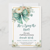 Brautparty mit grünem Bug Einladung (Vorderseite)