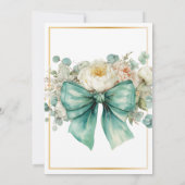 Brautparty mit grünem Bug Einladung (Rückseite)