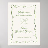 Brautparty mit grünen Rahmen Poster (Vorne)