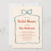 Brautparty mit handgezogenen Rahmen Einladung (Vorderseite)