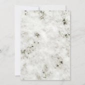 Brautparty mit hohem Tee Schwarz-Weiß-Blüten Einladung (Rückseite)