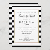 Brautparty mit klassischem Streifen nach Pfaden Einladung (Vorne/Hinten)