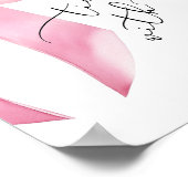 Brautparty mit Liebe Pink Bow Favors Poster (Ecke)