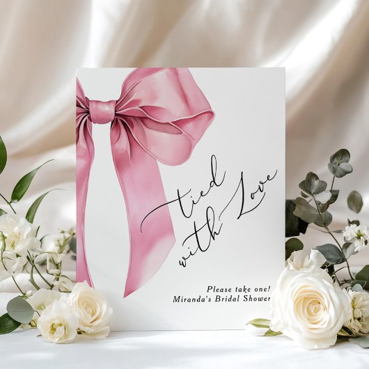 Brautparty mit Liebe Pink Bow Favors Poster