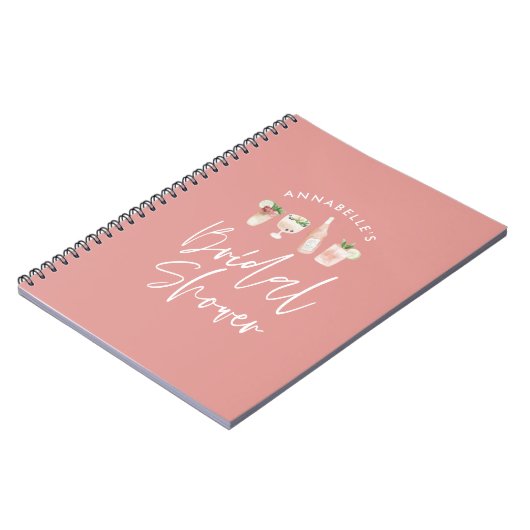 Brautparty mit mährenhaften Drinks Notizblock (Linke Seite)