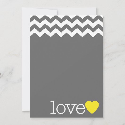 Brautparty mit modernen Chevronen und Herz Einladung (Rückseite)