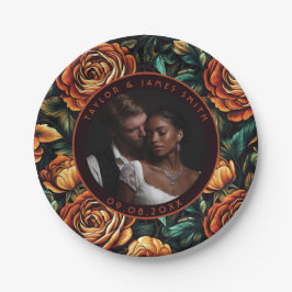 Brautparty mit niedlicher Rose Hochzeit Teller für