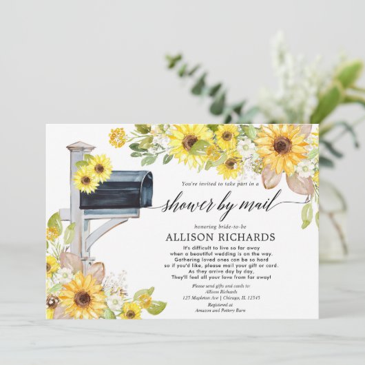 Brautparty mit Post Einladung (Stehend Vorderseite)