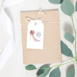 Brautparty mit rosa High Heels Geschenkanhänger