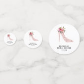 Brautparty mit rosa High Heels Konfetti (Vorderseiten)