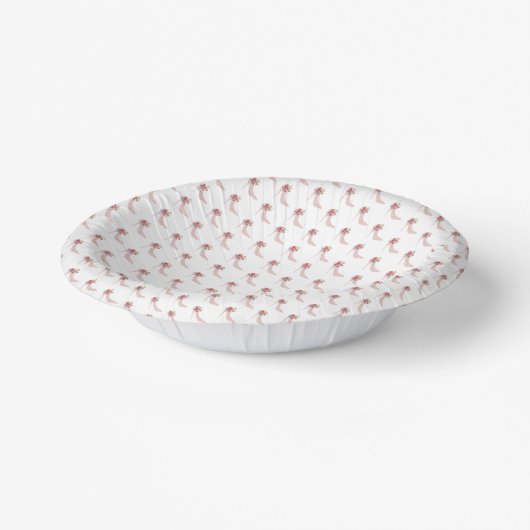 Brautparty mit rosa High Heels Pappteller (Gewinkelt)