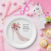 Brautparty mit rosa High Heels Pappteller (Party)