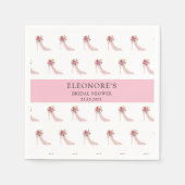 Brautparty mit rosa High Heels Serviette (Vorderseite)