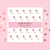 Brautparty mit rosa High Heels Serviette