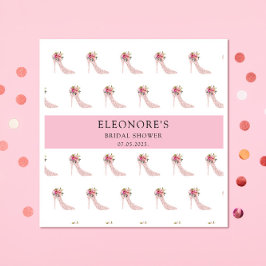 Brautparty mit rosa High Heels Serviette