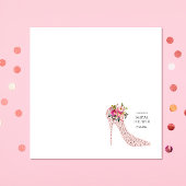 Brautparty mit rosa High Heels Serviette