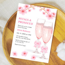 Brautparty mit rosa Schleife, Blumenblättern und P