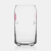 Brautparty mit rosa Schleife Name Datum Pastell st Dosenglas (Rechts)