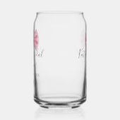 Brautparty mit rosa Schleife Name Datum Pastell st Dosenglas (Links)