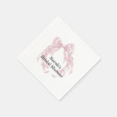 Brautparty mit rosa Schleife Serviette (Ecke)