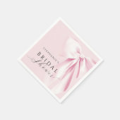 Brautparty mit rosa Schleife Serviette (Ecke)