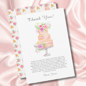 Brautparty mit Rose Dankeskarte