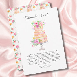 Brautparty mit Rose Dankeskarte