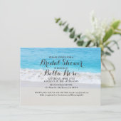 Brautparty mit Sand und Strand Einladung (Stehend Vorderseite)