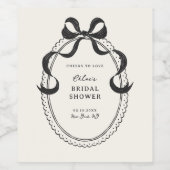 Brautparty mit schwarzer Hand Weinetikett (Einzelnes Label)