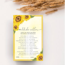 Brautparty mit Sonnenblumen