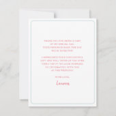 Brautparty mit tropischen Früchten dank Karte (Rückseite)